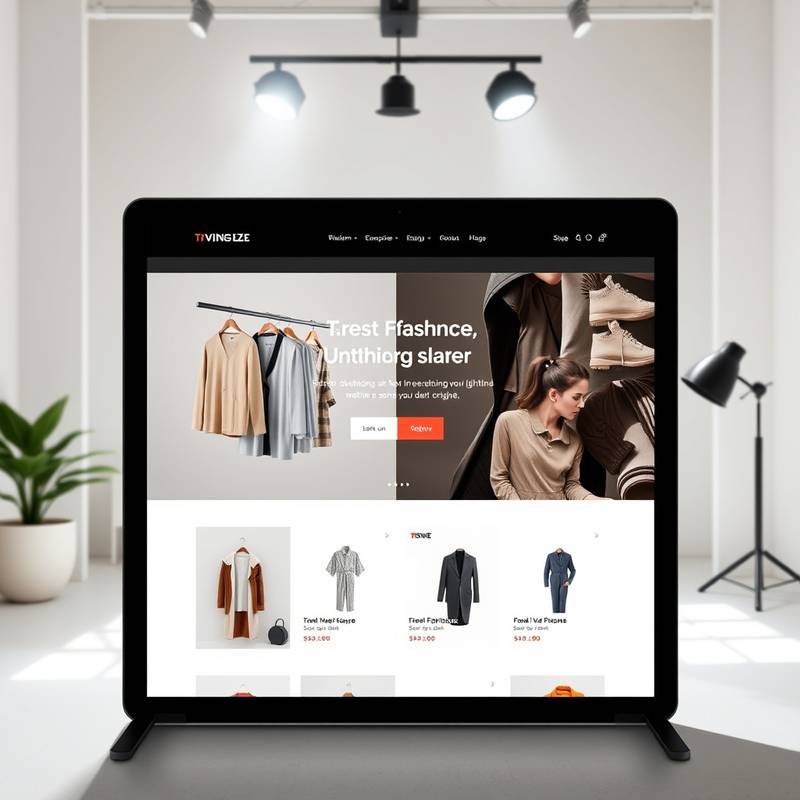 Captura de pantalla del proyecto de diseño web para una tienda de moda online